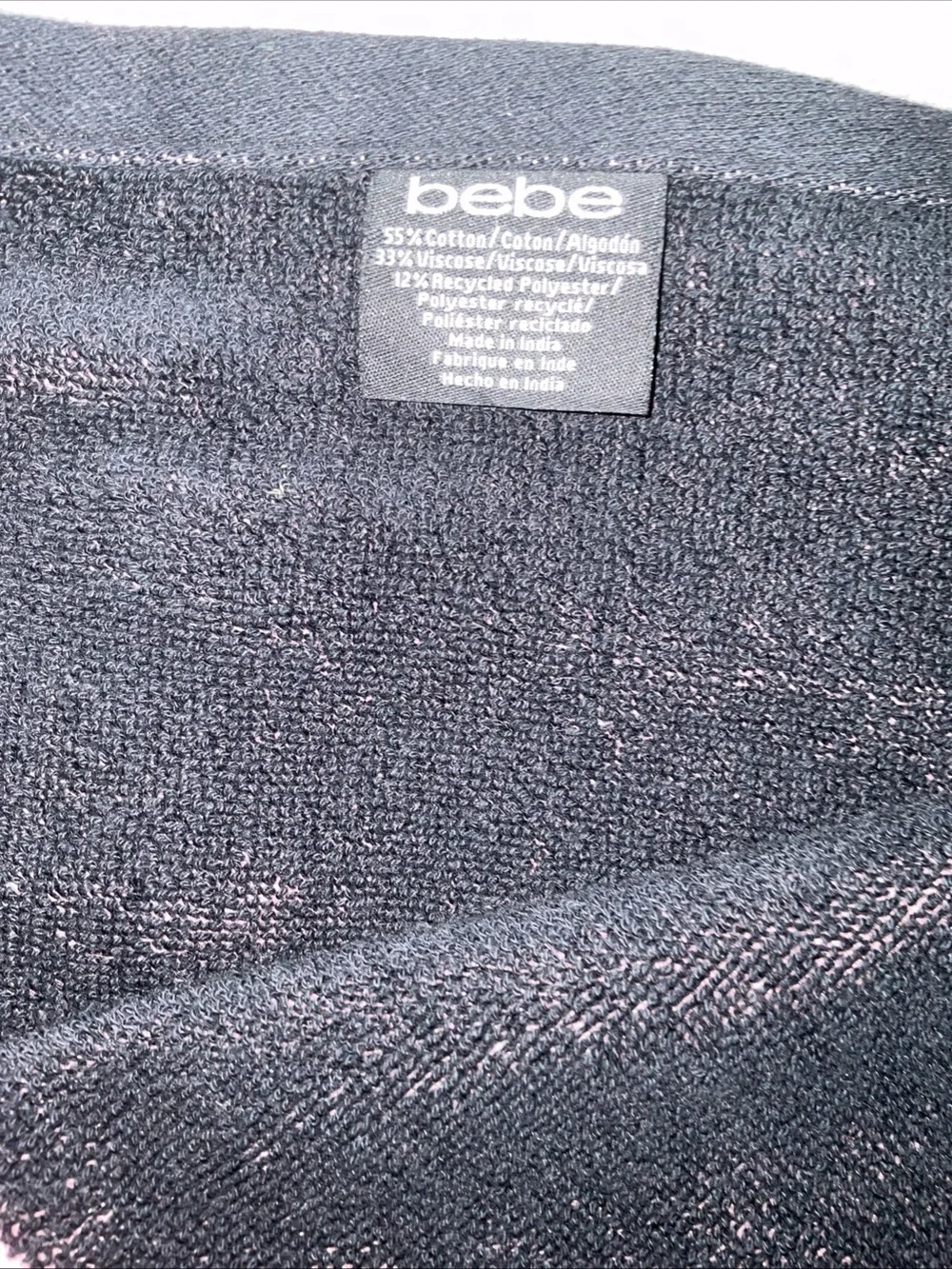 BEBE REVERSIBLE PINK BLACK LEOPARD 4pc. 2 BATH 2 HAND COTTON VELOUR TOWELS NWT